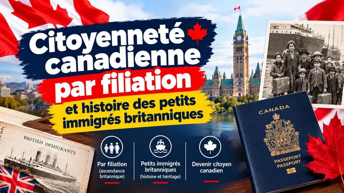 Citoyenneté canadienne par filiation et histoire des petits immigrés britanniques