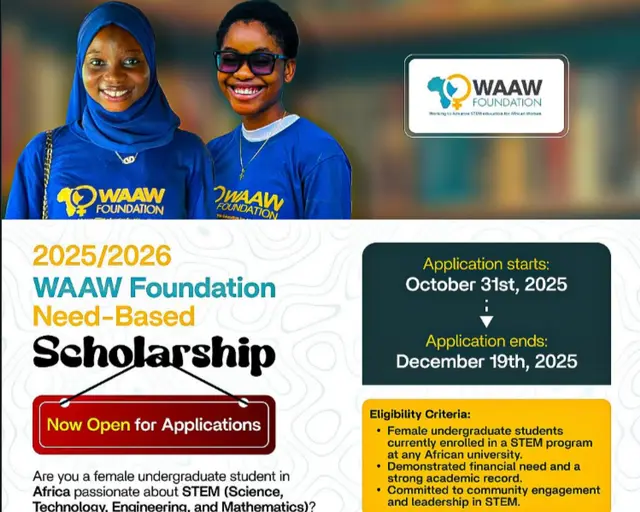 Bourse WAAW Foundation 2025/2026