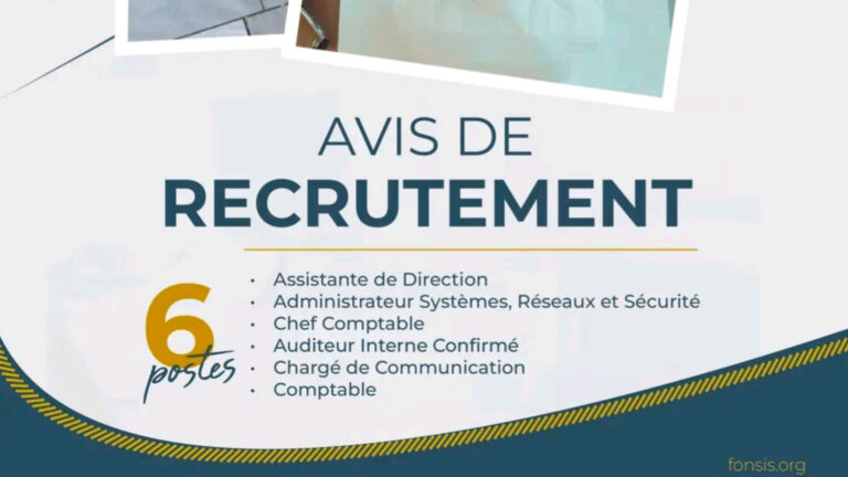 Le FONSIS recrute plusieurs profils au Sénégal